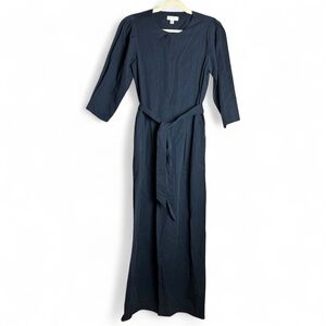 See U Soon NWOT Navy Blue Cropped Wide Leg Jumpsuit